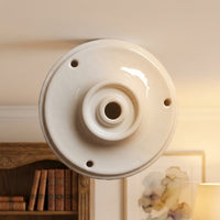 Kitchen Island Ceiling Rose Light Fitting for Living Room, Black Ceramic Ceiling Rose Pendant Light Fitting, E27 Model for DIY Lighting, 4A Rated
