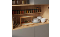 2-Tier Organizer Shelf Stable Structure 2-Tier Wooden Organizer Easy Assembly Desktop Storage Rack for Cabinet, Washroom, Office