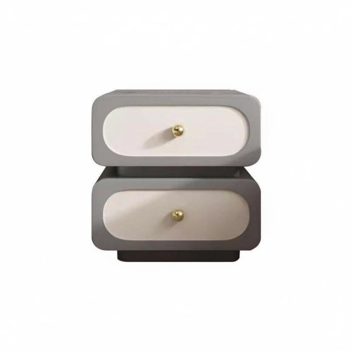 Creamy Aesthetic 2-Drawer Nightstand Modern Design 2-Drawer Bedside Table adaptable Use Bedroom Furniture Stable sturdy for Apartment Dwellers, Homeowners, Small Spaces, College Dorm, Living Room, Entryway
