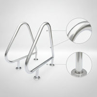 Pool Handrail Corrosion Resistant Swimming Pool Handrail Grab Rail with Base Plate Rust Proof Hardware Stable