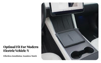 Easy-to-Clean Electric Vehicle Console Charging Pad Car Accessory Ribbed Texture