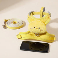 Cat Harness and Leash Set with Chest Strap, Polyester Walking Gear, Adjustable Set for Outdoor Pet Use
