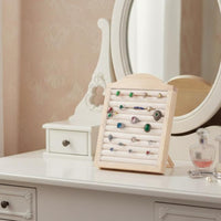 Minimalist Design Velvet Band Holder Display Stand Large Capacity Tabletop Band Holder Organizer Tray Stable Easel Back for Jewelry Collectors