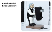 Old Man Figurine Watch Stand Decorative Ornament Butler Watch Holder Creative Design Digital Watch Charging Dock for Adults, Men, Desk, Dresser