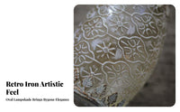 Wind Lantern Japanese-Influenced Vintage Lantern Embossed Floral for Home Display