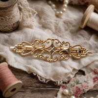 DIY Hair Clip Base for Hanfu Hair Accessories, Gold Plated Duckbill Alligator Clip