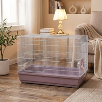 Large Hamster Cage for Syrian Hamster, Double Layer Hamster Cage with Removable Tray, Rectangular Modern Indoor Pet Cage, Easy to Maintain and Set Up