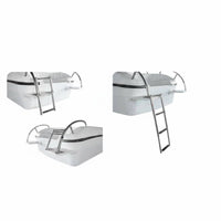 Three-Step Telescopic Boat Ladder Stainless Steel Boarding Ladder Easy Installation for Yacht