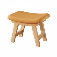Multi-Functional Upholstered Shoe-Changing Stool durable Wood Frame Padded Low Stool multipurpose Use Footstool paddinged Seat for Homeowners, Families, Expectant Mothers, Entryway, Living Room, Bedroom, Balcony