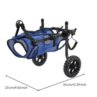 Supportive Dog Rear-Leg Support Wheelchair Breathable Dog Wheelchair with Mesh Harness Secure Rehabilitation Cart Comfortable for Disabled Dogs, Daily Walking, Indoor Use