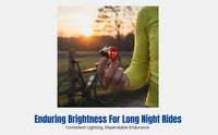 Intelligent Brake Sensing Bike Light, Dual Color, USB Rechargeable, Night Cycling