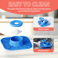 Food-Grade Silicone Slow Lick Bowl for Pets with Anti-Slip Base