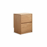 Minimalist Aesthetic 2-Drawer Chest Floor-Standing Bedside Table Space-Saving Design Nightstand Sturdy Frame for Homeowners, Apartment Dwellers, Bedroom, Living Room, Entryway, College Dorm