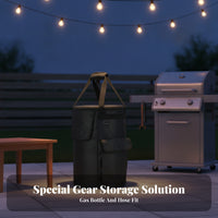 600D Oxford Cloth Propane Tank Bag Carry Handle Propane Cylinder Cover Shoulder Strap Fuel Cylinder Storage Bag Side Pockets