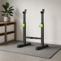 Adjustable Barbell Rack Wide Base Adjustable Squat Rack Steel Fitness Equipment for Home Gym