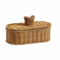 Lidded Wickerdesign Bin With Lid Organizing Box Easy to Clean for Living Room