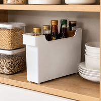 Small Drawer Organiser for Toiletries, 18L White Japanese Style Storage Boxes, Untreated Material Craft Supply Box