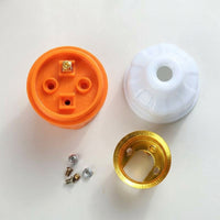 Ceiling Light Fitting with E27 Lamp Holder for Ceiling Lighting, Flame Retardant Bulb Holder in Orange/White, 250V Pendant Light, 1 Pack