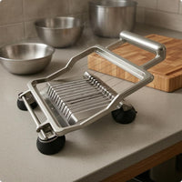 Manual Stainless Steel Food Slicer Suction Cup Feet Manual Fruit Cutter Uniform Slices Kitchen Tool