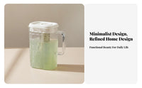 Wide Mouth Design Cold Water Pitcher Lid with Strainer Large Capacity Juice Jug Leak-Proof-Clear Spout for Families, Party Hosts