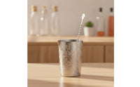 drink Mixing Cup with Spout Engraved Stainless Steel Mixing Cup Reflective Vessel for Bars
