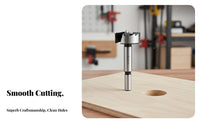 Self-Centering Multi-Tooth Wood Drill Bit Splinter-without Cutting Woodworking Hinge Boring Bit Clean Cut for Woodworkers, Carpenters