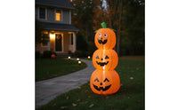 Halloween Stacked Pumpkin Inflatable Outdoor Jack-O-Lantern Decoration Lighted Jack-O'-Lantern Glowing for Party