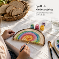 Half-Round Wood Slices for DIY Crafts, Painting, and Decorations