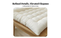 Wear-Resistant Solid Color Chair Cushion Minimalist Design Tufted Seat Cushion Fixed Point Quilting for Office Workers, Students
