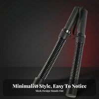 Textured Handles Spring-Loaded Grip Bar Black Resistance Training Bar