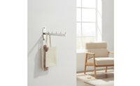 Rustproof Stainless Steel Hook Screw-in Wall Hook Strip Space-Saving Wall-Mounted Hanger with Hooks Long-Lasting for Bathroom
