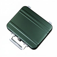 14-Slot Watch Box Lockable Aluminum Watch Case Tough-Exterior Organizer for Collectors, Journeyers