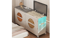 Toy Storage Box Foldable Children's Toy Organizer Bin Wheeled Foldable Storage Chest for Bedroom