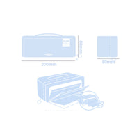 Layered Interior Foldable Pencil Case Top Handle Retractable Pencil Case Transparent Pocket Stationery Organizer Structured for Students