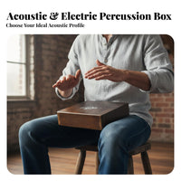 No Tuning Required Cajon Drum Box Compact Size Travel Cajon Built-in Snare for Percussionists, Adults, Jam Sessions, Acoustic Sets, Practice