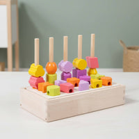 Color and Shape Sorting Activity Learn Through Play Pattern Matching Block Game Wooden Shape Sorter Sanded Edges for Children