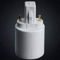 Copper Contacts G23 to E27 Adapter for Home Lighting, 6A Rated Current 2-Pin to Screw Base Converter, 120°C Heat Resistance PBT Shell, 1 Pack
