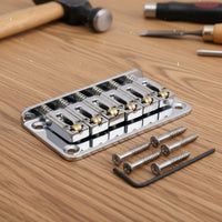 Electric Guitar Fixed Bridge Adjustable Saddles Rotating Saddle Guitar Bridge Easy to Install