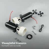 Underwater Thruster 12V direct current DIY Component from a distance Control Compatible Propulsion System for Fishermen, RC Hobbyists Delivery, Freshwater, Workshop