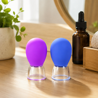 Silicone Cupping Set, Massage Cupping Set for Facial & Body, Portable Home Use Self Massage Anti Cellulite