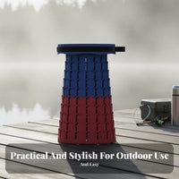 Lightweight Telescopic Stool Height Adjustable Portable Seat Long-Lasting Collapsible Chair Compact Storage for Campers, Travelers, Camping, Scaleing, Outdoors, Traveling