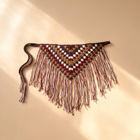 Woven Belt with Fringe Crocheted Accessory Multicolor for Festivals, Women