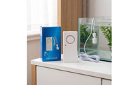 Battery-Powered Water Level Alarm with Buoyant Sensor Wired Water Level Alarm Loud Compact for Aquarium Hobbyists, Homeowners, Aquatic Pets Tanks, Pools, Utility Areas