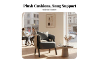 Upholstered Armchair Italian aesthetic Upholstered Tub Chair Modern Design Thick Cushioning for Interior Designers, Homeowners