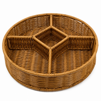 Woven serving fruit basket Emperor, wall-mounted, brown