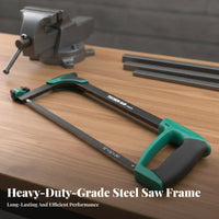 Adjustable Hacksaw Anti-Slip Handle Hacksaw Ergonomic Grip Metal Cutting Hand Saw for DIY Enthusiasts, Metalworkers, Metalworking, Home Repair, Garage
