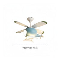 Kids Overhead Fan Light Airplane Overhead Fan Airplane Chandelier for Children