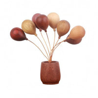 Air-Filled Bouquet Ornament Decorative Wooden Balloon Decoration for Table Display