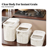 Rice Storage Container Humidity-Resistant Sealed Grain Bin Large Capacity Rice Dispenser for Kitchen Countertop