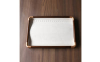Jewelry Tray with Slots Rectangular Desktop Jewelry Display Lined for Vanity